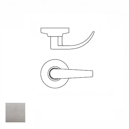 Dorma Key-In-Curved Lever, Passage Function, Non-Keyed, 626 Satin Chrome Finish 9C23-626